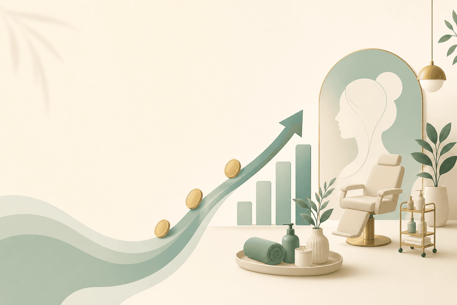 Illustration for an article about salon cash flow