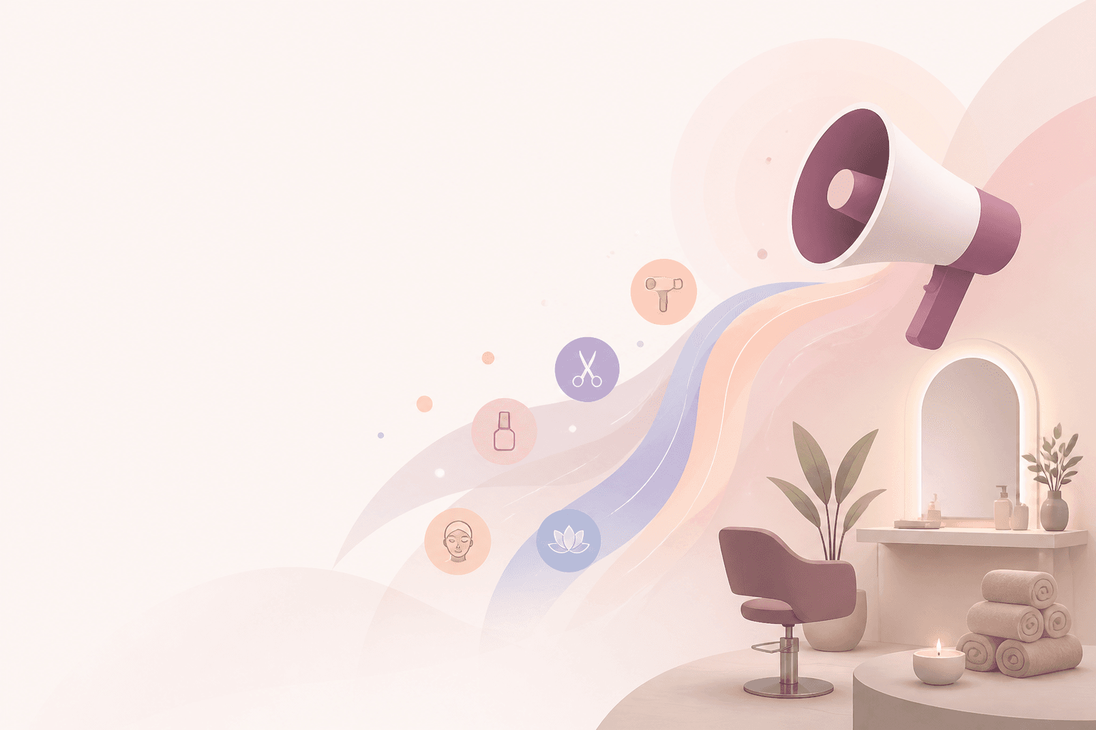 Illustration for an article about google ads for salons