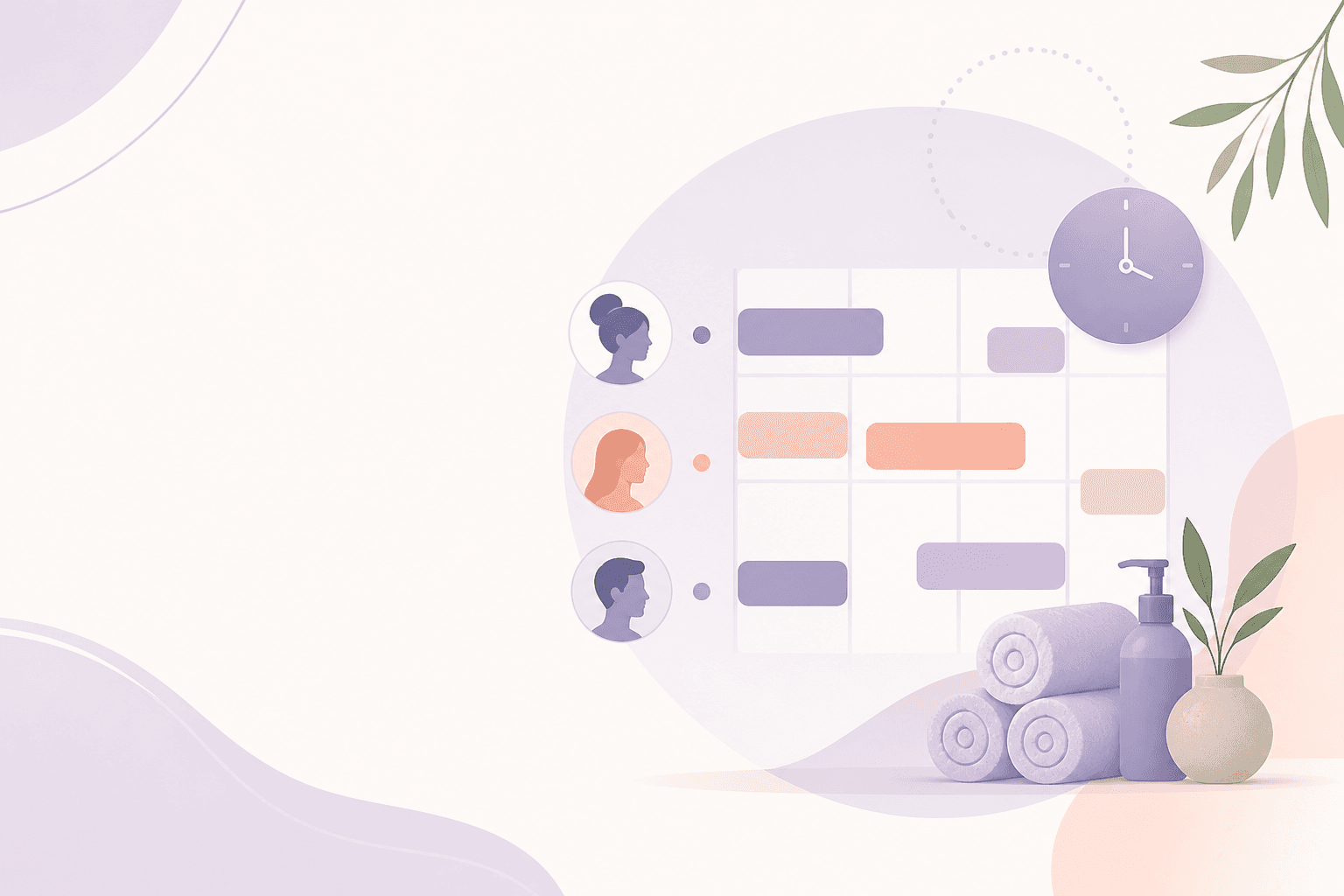 Illustration for an article about how to set staff availability for a salon calendar