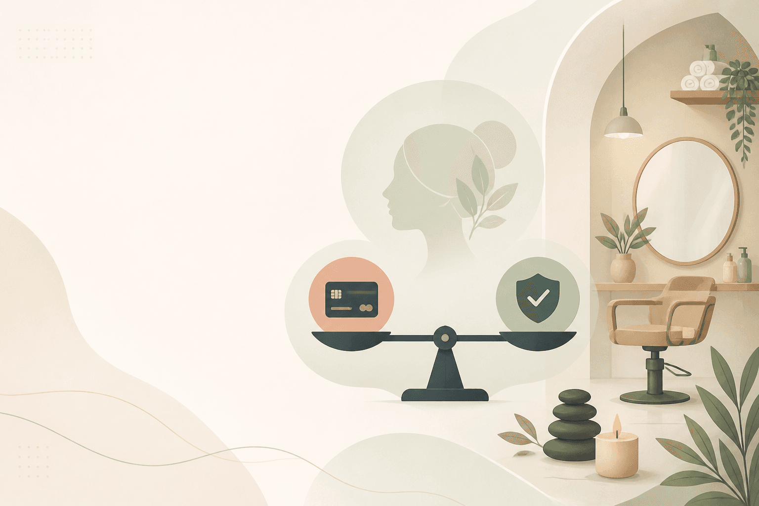Illustration for an article about salon payment dispute chargeback